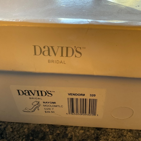 Wedding gold heels from David’s Bridal - Picture 8 of 10